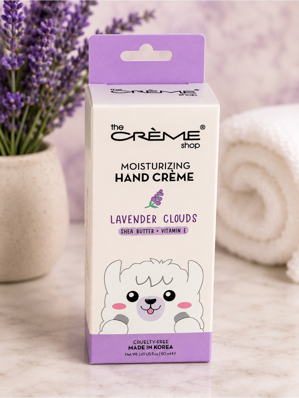 The Crème Shop's Lavender Clouds moisturizing hand crème